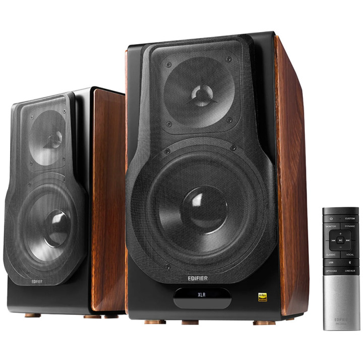 Активна система за домашно аудио Edifier S3000MKII, 2.0 стерео, 256W RMS, Bluetooth 5.0, XLR/Coaxial/USB/Line входове, кафяв - S