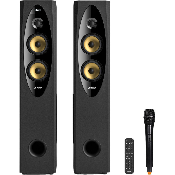 Озвучителна система FENDA T-60X PRO, 120W RMS (60W x2), Bluetooth 5.3/Optical/Coaxial/AUX/USB/Караоке - 1
