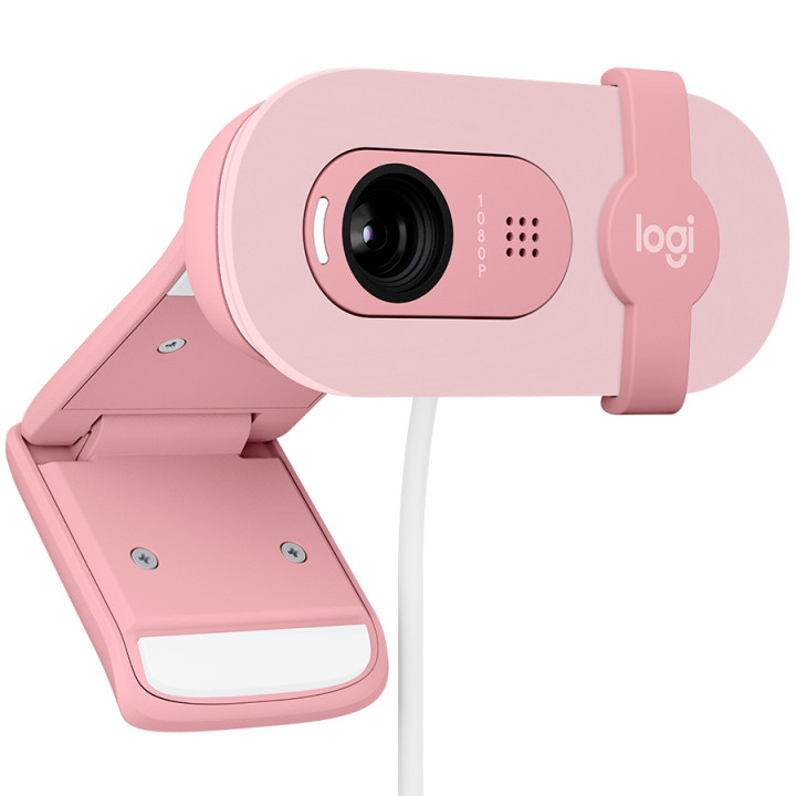 Уебкамера Logitech Brio 100, Full HD, Rose - 960-001623 - 1
