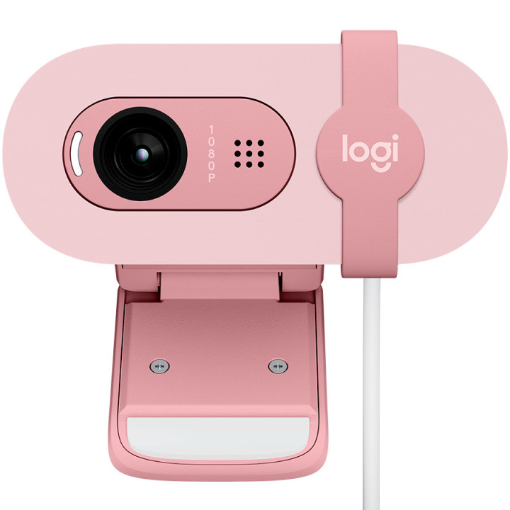 Уебкамера Logitech Brio 100, Full HD, Rose - 960-001623 - 2