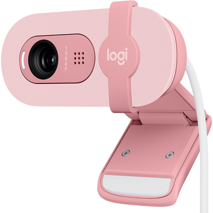 Уебкамера Logitech Brio 100, Full HD, Rose - 960-001623 - 3