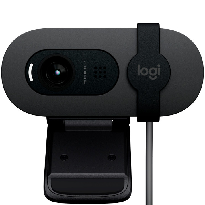 Уебкамера Logitech Brio 100, Full HD, Graphite - 960-001585 - 2