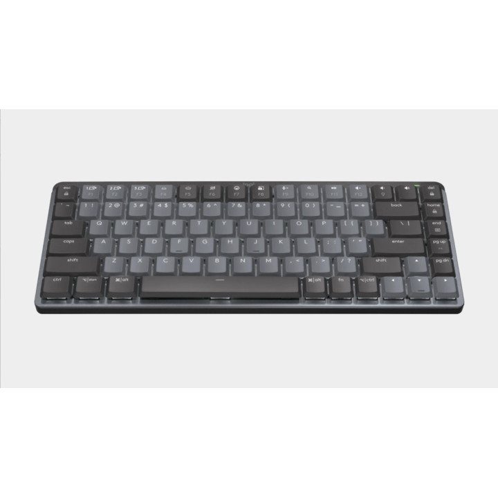Bluetooth механична нископрофилна геймърска клавиатура Logitech MX Mechanical Mini, Graphite, Tactile - 920-010780 - 1