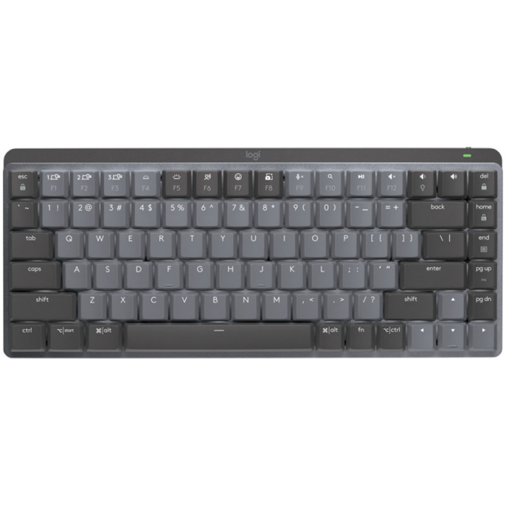 Bluetooth механична нископрофилна геймърска клавиатура Logitech MX Mechanical Mini, Graphite, Tactile - 920-010780 - 13
