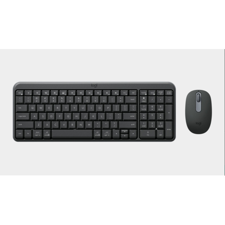 Безжична геймърска мишка и клавиатура Logitech MK250, Graphite, Bluetooth 2.4GHz - 920-013519 - 1