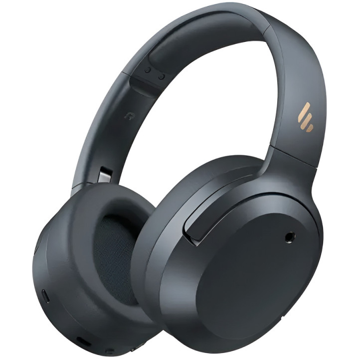 Безжични слушалки Edifier W820NB Plus, 40mm динамични драйвери, Bluetooth 6.1, ANC, Hi-Res Audio, 88H батерия, USB-C, Тъмно сиво
