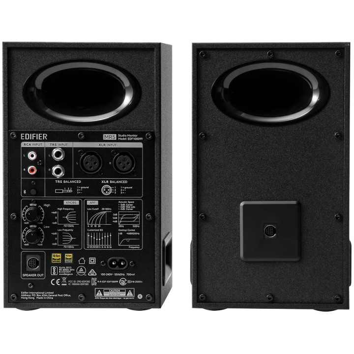 PC колони Edifier MR5, 110W RMS, Bluetooth 6.0, XLR/RCA/AUX, Hi-Res Audio - MR5-BL - 2