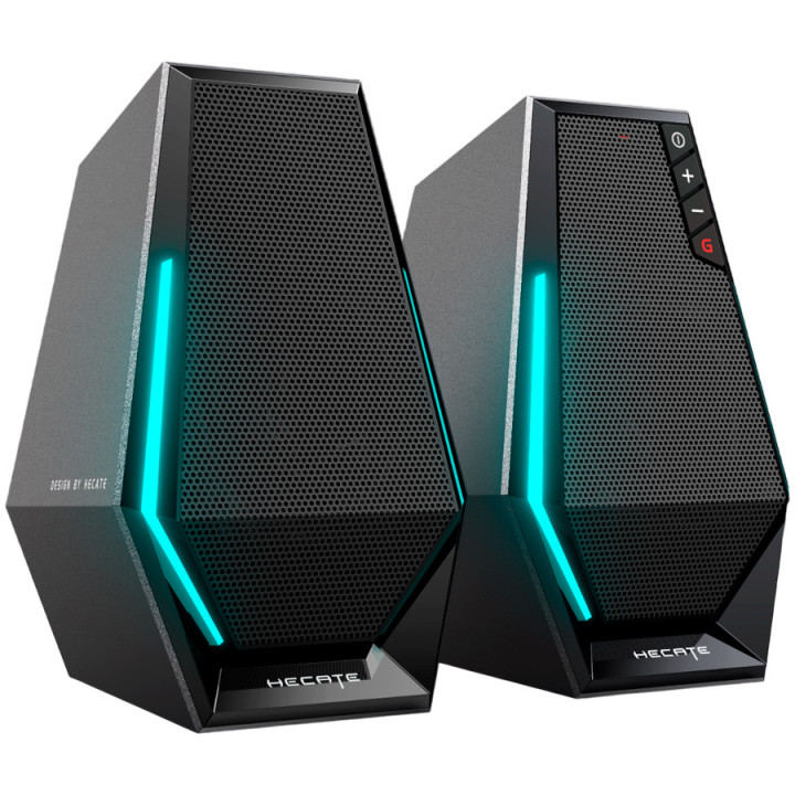 Стерео тромба Edifier G1500, Bluetooth 5.3, USB, AUX, 5W RMS, RGB подсветка, черна - G1500-BL - 2