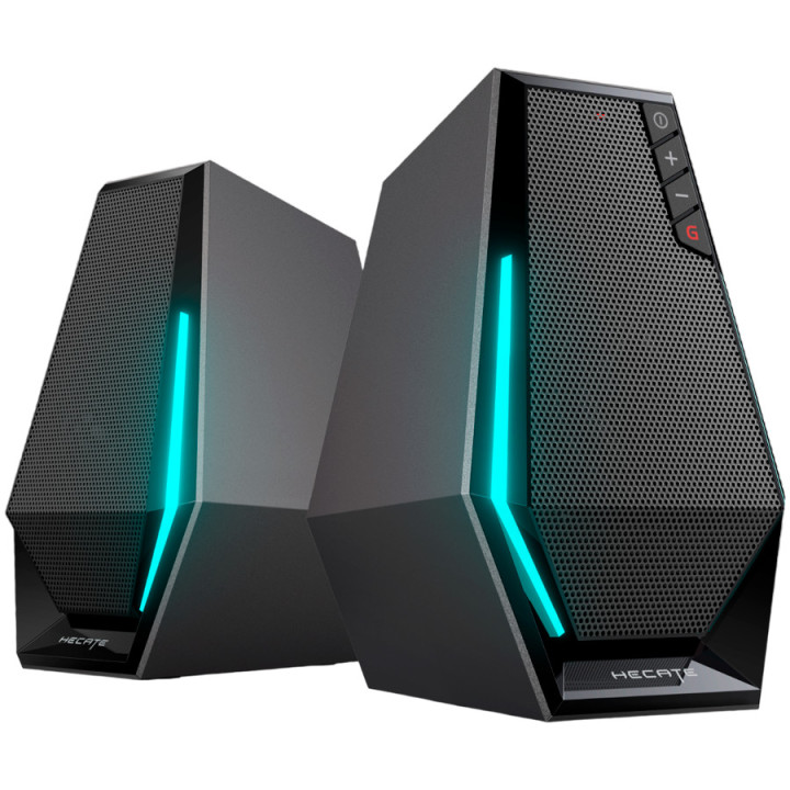 Стерео тромба Edifier G1500, Bluetooth 5.3, USB, AUX, 5W RMS, RGB подсветка, черна - G1500-BL - 4