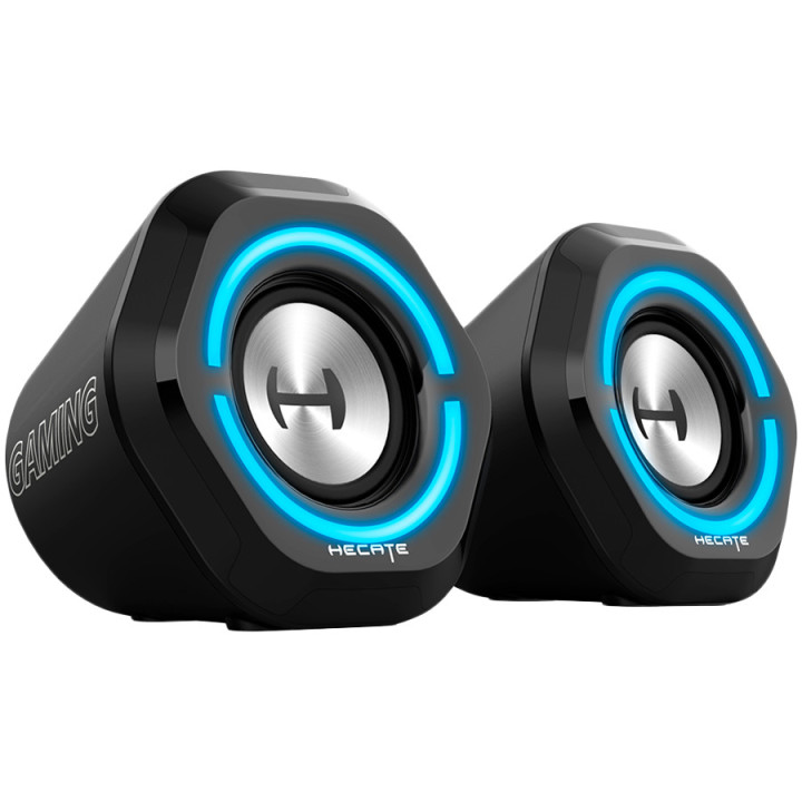 Стерео колонки Edifier G1000, 5W RMS, Bluetooth 5.3, USB, AUX, RGB Light, Черни - G1000-BL - 2
