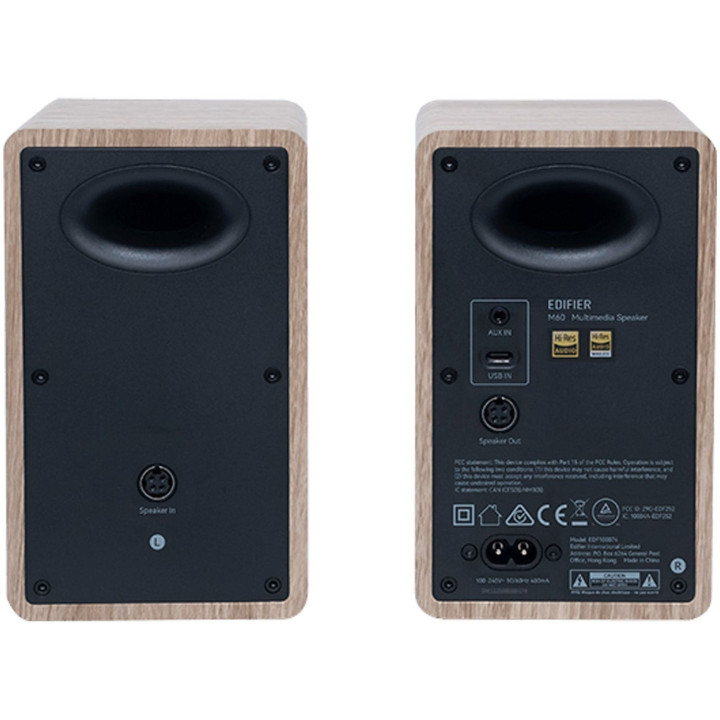 PC колони Edifier M60, 66W Bluetooth 5.3 Hi-Res Audio - M60-CLASSIC OAK - 4