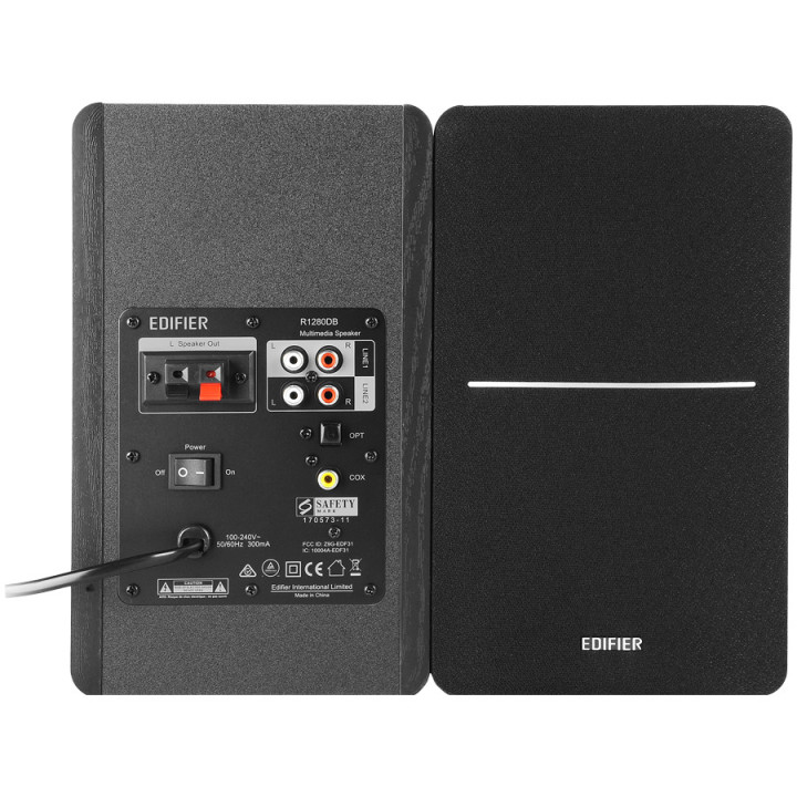 Колони Edifier R1280DB, 2.0 стерео, 42W RMS, Bluetooth 5.1, оптичен/коаксиален/RCA, черна - R1280DB-BL - 5