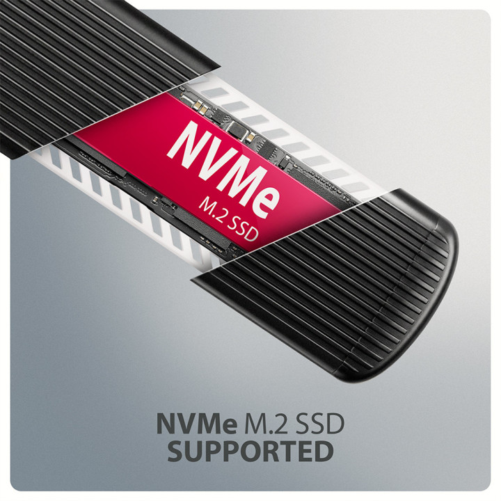 Кутия за външен диск AXAGON EEM2-SC, USB-C 3.2 Gen 2, M.2 NVMe SSD 30-80mm - 5