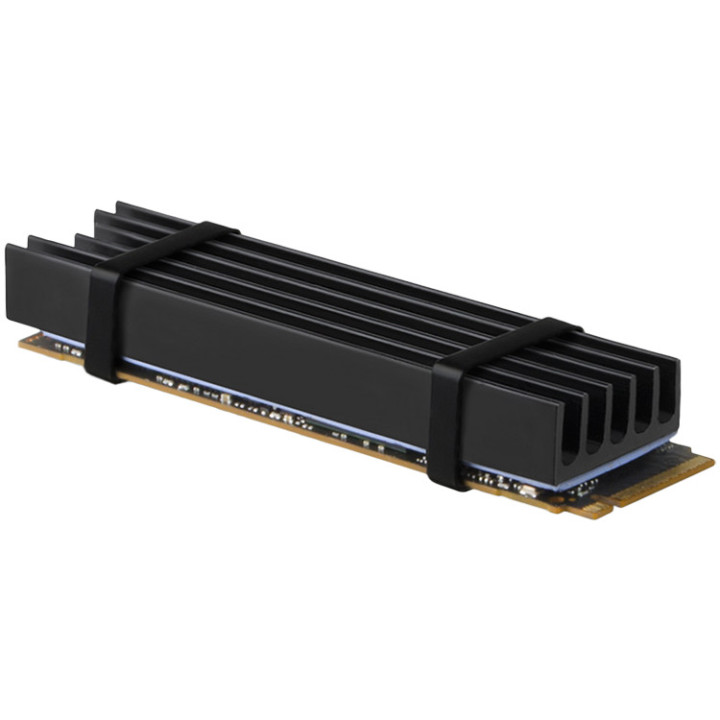Охладител за SSD AXAGON CLR-M2L10, 80mm M.2 2280, алуминий с силиконови термални подложки, височина 10mm - 1