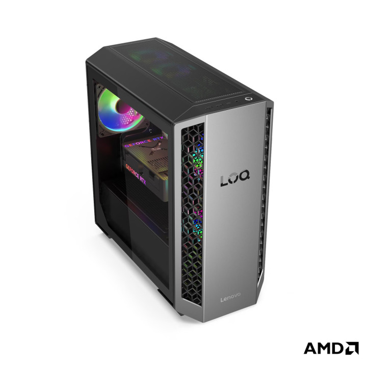 Компютър Lenovo LOQ Tower 26ADR10, AMD Ryzen 7 8745HX, NVIDIA GeForce RTX 5060 Ti 8GB, 32GB DDR5-5200, 1TB SSD NVMe - 91DF005URM
