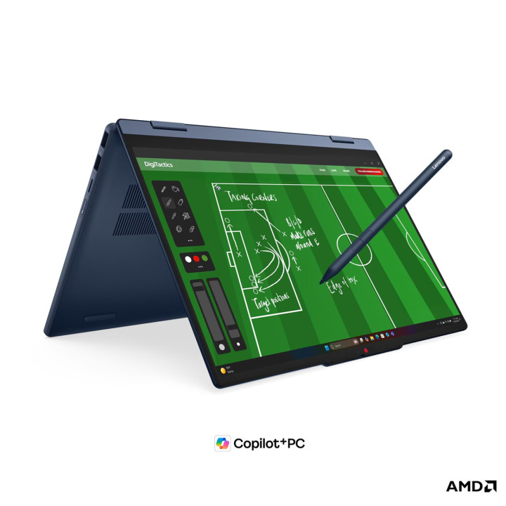 Лаптоп Lenovo IdeaPad 5 2 in 1 14AGP11, 14" WUXGA IPS Touch, AMD Ryzen AI 7 445, 32GB DDR5-5600, 1TB SSD, Windows 11 Home - 83UH
