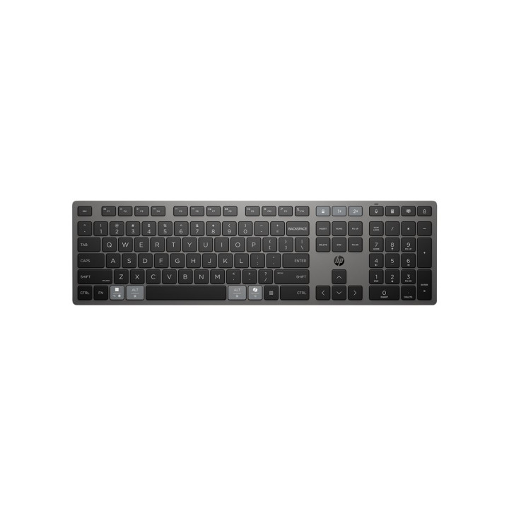 Безжична клавиатура HP 725, акумулаторна, Bluetooth/2.4GHz, черна - 9T5B2AA - 1