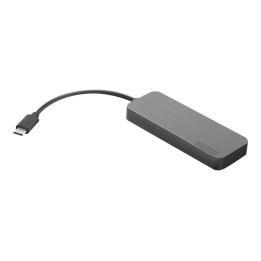 USB хъб Lenovo, 4 портови USB 3.0 + 1 USB-C, сив - 4X90X21427 - 1