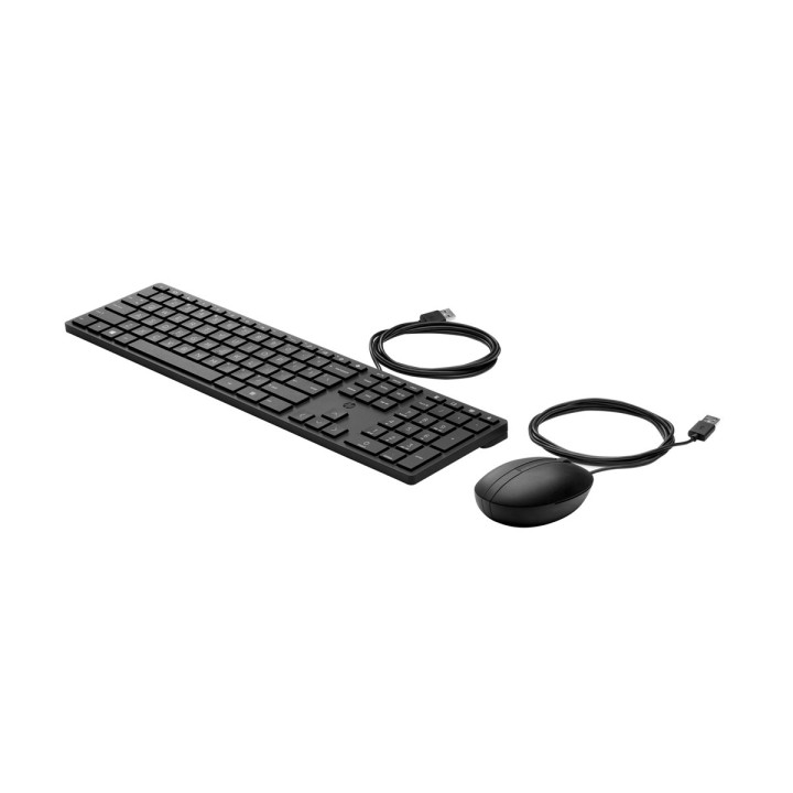 Комбиниран комплект HP 320MK, клавиатура и мишка, USB, черен - 9SR36UT - 4