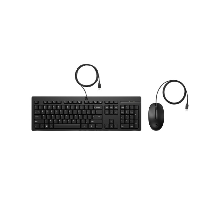 Клавиатура и мишка HP 225 Wired, USB, 1200 DPI, QWERTY EN - AX2Y7AA#ABB - 1