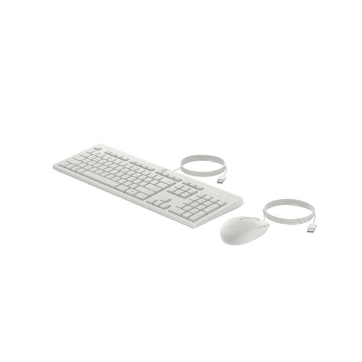 Комплект клавиатура и мишка HP 225 Cashmere White, Жична USB - AW5S6AA - 5