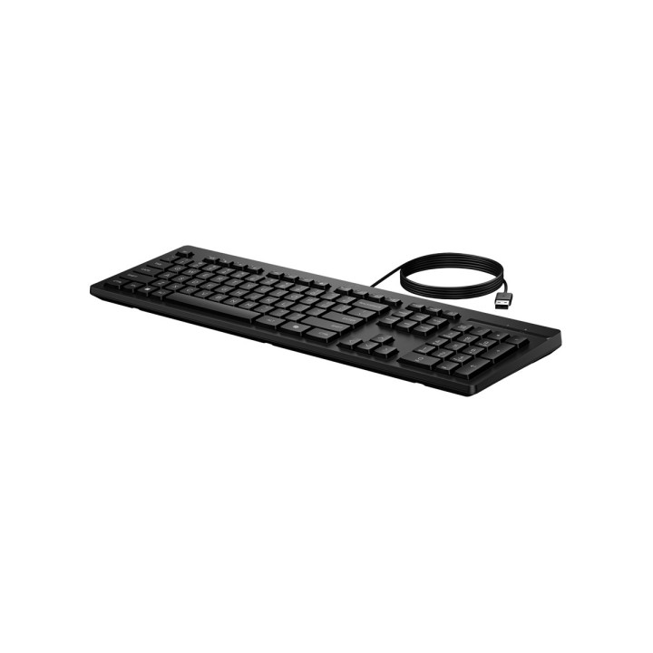 Клавиатура HP 125 G2, USB жична, QWERTY International English, Черна - AY2Y7AA - 4