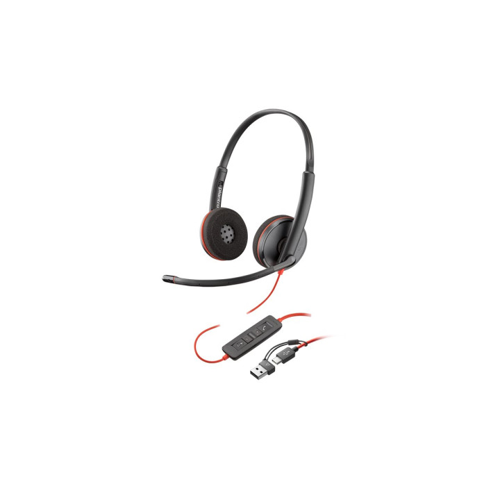 Слушалки HP Poly Blackwire 3200, Стерео USB-C - 93S87AA - 1