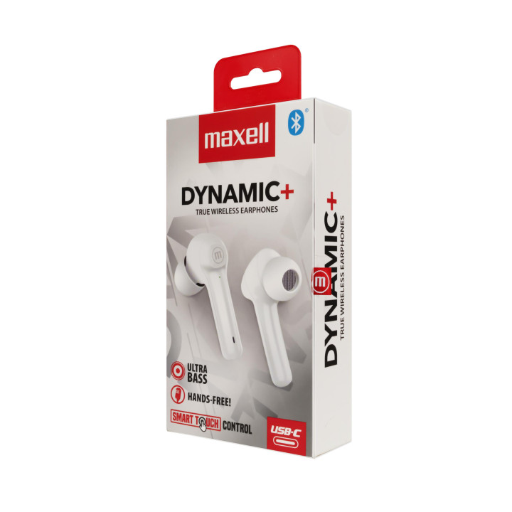 Bluetooth слушалки MAXELL Dynamic, In-ear, True Wireless, Бели - ML-AH-TWS-DYNAMIC-WH - 2