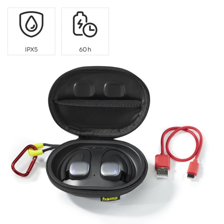 Bluetooth слушалки HAMA Spirit Athletics, In-ear, Bluetooth 5.0, 7h работа - 184113 - 8