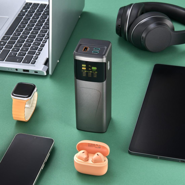 Външна батерия HAMA High Power, 24000 mAh, 200W, USB-C/USB-A, бързо зареждане - HAMA-201743 - 8