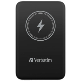 Външна батерия Verbatim MCP-10BK, 10000 mAh, USB-C PD 20W, Магнитно безжично зареждане 15W - 32245 - 1