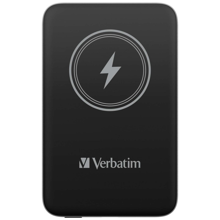 Външна батерия Verbatim MCP-10BK, 10000 mAh, USB-C PD 20W, Магнитно безжично зареждане 15W - 32245 - 1
