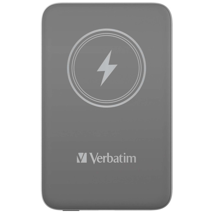 Външна батерия Verbatim MCP-10GY, 10000 mAh, USB-C PD 20W, Магнитна безжична зареждане 15W - 32249 - 1