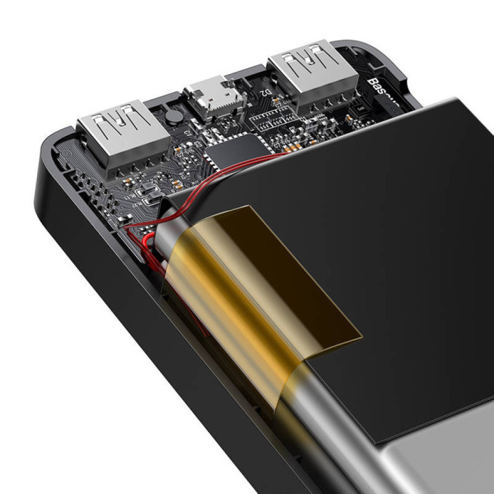 Външна батерия Baseus Bipow PPBD050001, 10000mAh, 2x USB + 1x USB Type-C, 15W - PPBD050001 - 6