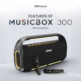 Безжична тонколона HiFuture MusicBox300, 150W, Bluetooth 5.3, RGB, Карaoke, 18000mAh - 6972576181824 - 1