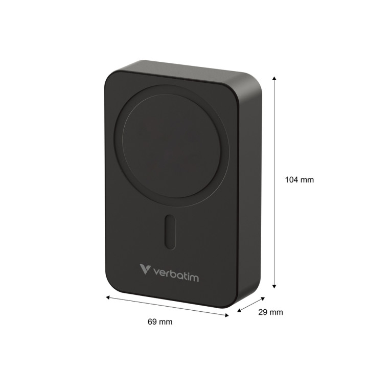 Външна батерия Verbatim Charge 'n' Go Essentials, 20000mAh, Wireless Charging, USB-C - 32223 - 4