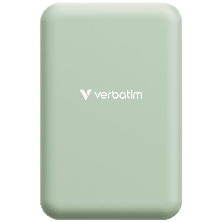 Външна батерия Verbatim Charge 'n' Go Essentials, 20000mAh, Безжично зареждане, USB-C, Зелена - 32224 - 3