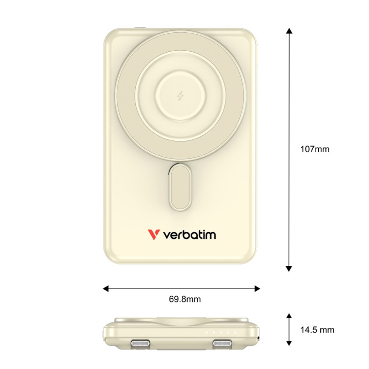 Външна батерия Verbatim Charge 'n' Go 2C, 5000mAh, USB-C, 2.4A, Gold - 32253 - 3