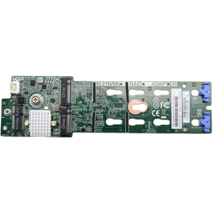 Комплект за включване на RAID Lenovo ThinkSystem M.2 NVMe 2-Bay, Поддръжка 2x NVMe дискове (x1 връзка) с интегриран Marvell RAID