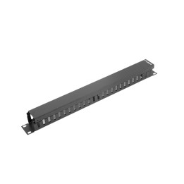 Кабелен панел за управление Lanberg 19" тип A 1U, черен - AK-1201-B - 1