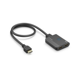 Адаптер сплетер HAMA, HDMI мъжко към 2x HDMI женско, черен - HAMA-205284 - 1