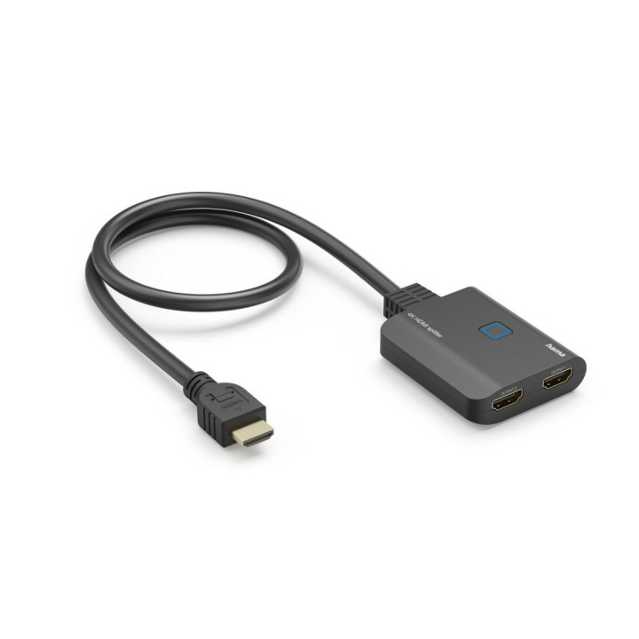 Адаптер сплетер HAMA, HDMI мъжко към 2x HDMI женско, черен - HAMA-205284 - 1
