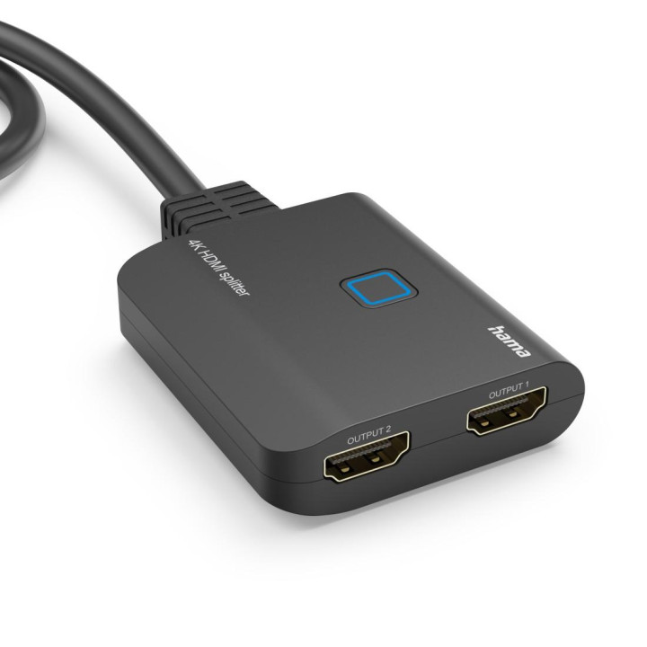 Адаптер сплетер HAMA, HDMI мъжко към 2x HDMI женско, черен - HAMA-205284 - 6