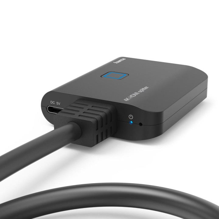 Адаптер сплетер HAMA, HDMI мъжко към 2x HDMI женско, черен - HAMA-205284 - 7