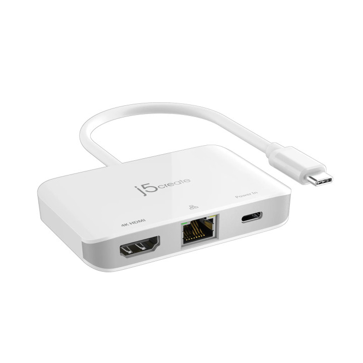 USB-C адаптер j5create JCA351, 4K HDMI+LAN Gigabit + Type C - JCA351 - 2