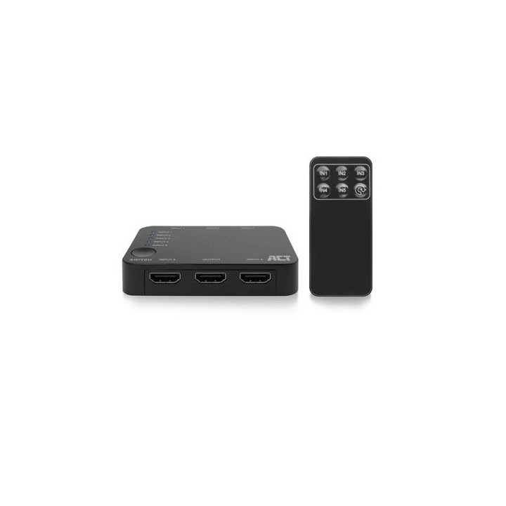 HDMI суич ACT AC7841, 5/1, 3D, 4K@60Hz, Черен - EWENT-ACT-SPLIT-AC7841 - 1