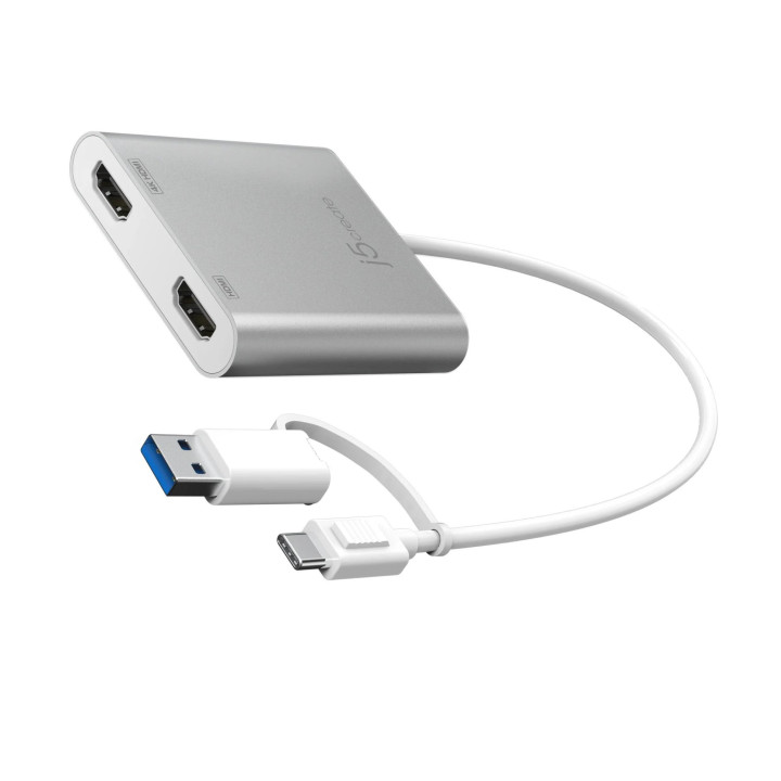 Адаптер j5create JCA365, USB-C към 2x HDMI, 4K (3840 x 2160) - J5-JCA365 - 2