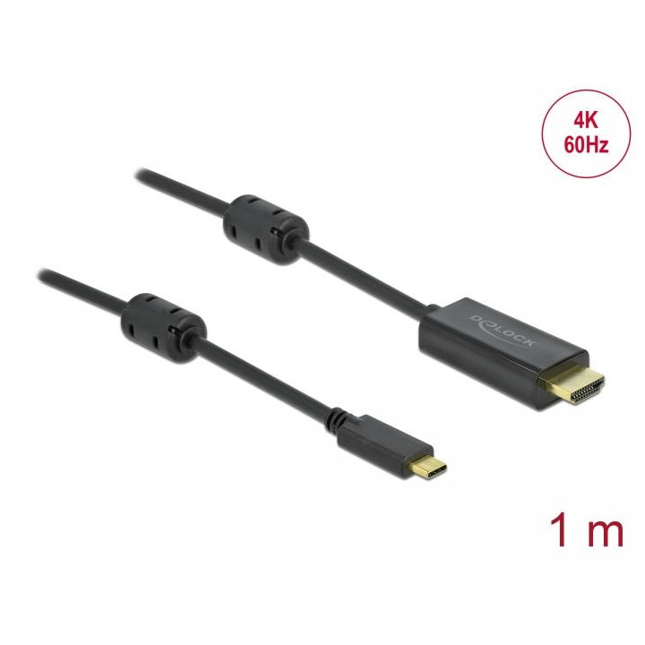 Кабел DeLock, USB Type-C към HDMI (DP Alt Mode) 4K 60Hz 1m - DELOCK-85969 - 2