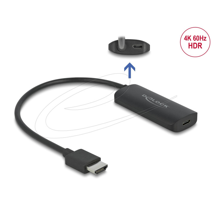 HDMI адаптер DeLock, HDMI мъжко към USB Type-C женско (DP Alt Mode) 4K 60Hz - DELOCK-63251 - 1