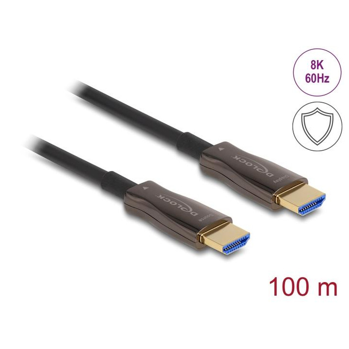 Оптичен кабел DeLock, HDMI, 8K 60Hz, 48Gbps, 100m - DELOCK-86080 - 1